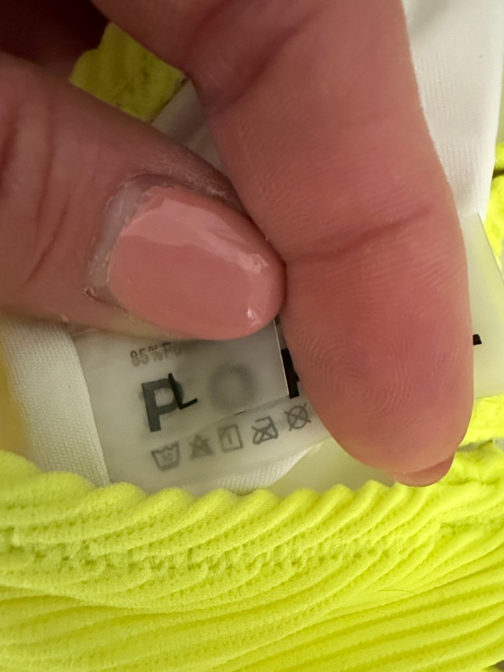 POPVIL Neon Yellow Ribbed Bikini Set Top - Picture 6 of 6